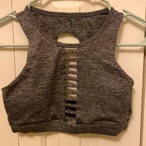 Forever 21 Sports Bra Gray Removable Cups Small